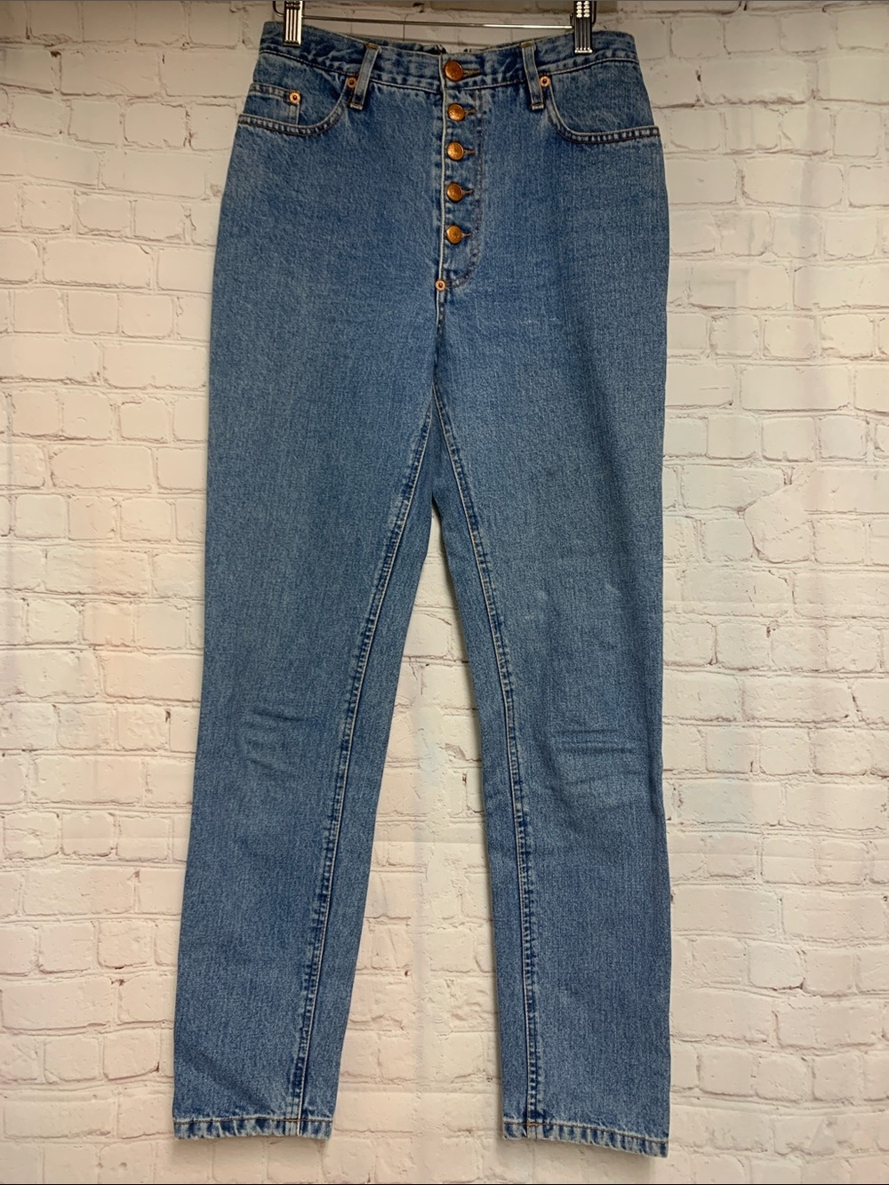 RARE Vintage Jean Paul Gaultier Jeans High Waist Button Fly Back Zip  Size 28​